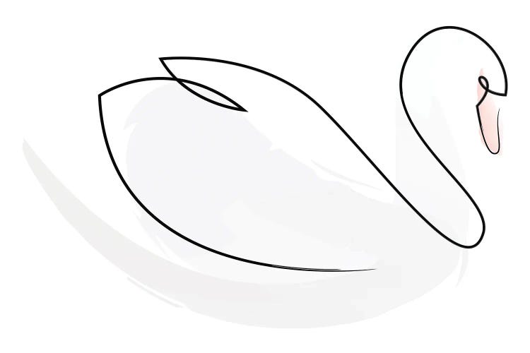 Swan One Line by Addillum wall art