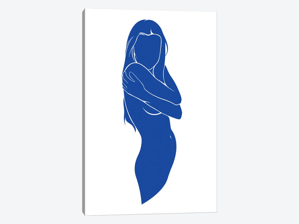 Blue Nude by Addillum 1-piece Canvas Art