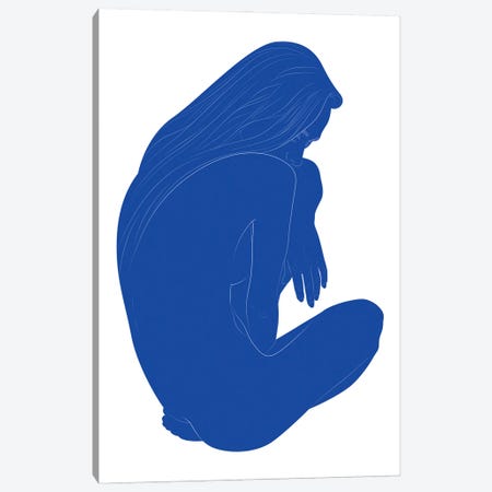 Blue Nude II Canvas Print #AUM186} by Addillum Art Print