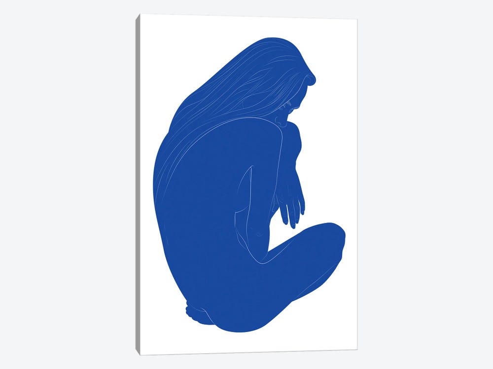 Blue Nude II by Addillum 1-piece Canvas Print