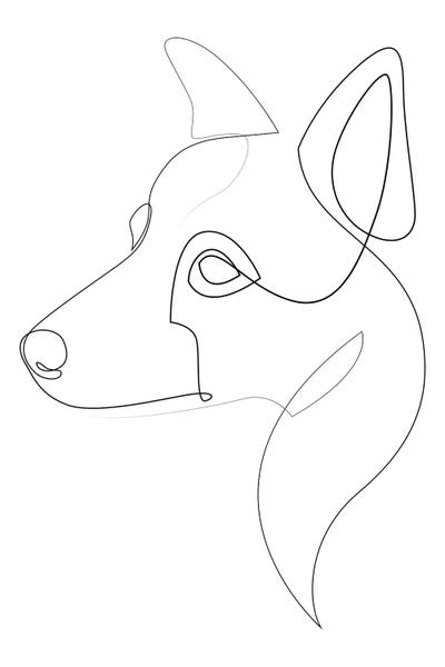 Border Collies: Border Collie II - One Line by Addillum