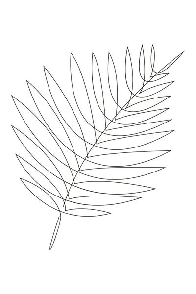 Black & White Florals: Tropical Single Line by Addillum