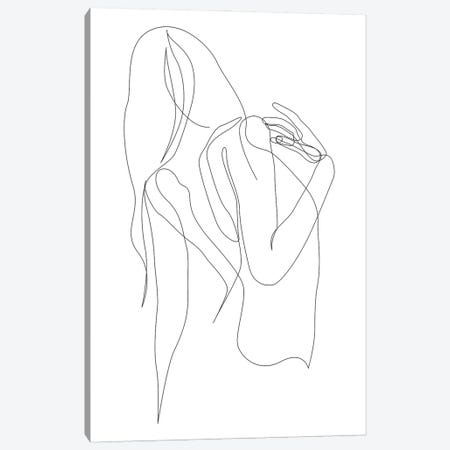 Unbend - One Line Nude Canvas Print #AUM192} by Addillum Canvas Art Print