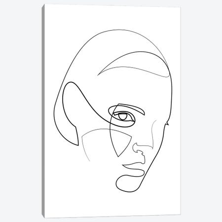 Continuous Line Female Face Canvas Print #AUM204} by Addillum Canvas Wall Art