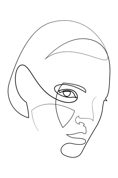 Addillum: Continuous Line Female Face by Addillum