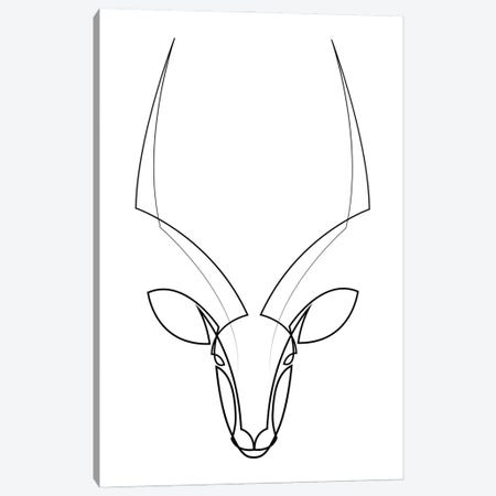 One Line Antelope Canvas Print #AUM210} by Addillum Canvas Wall Art