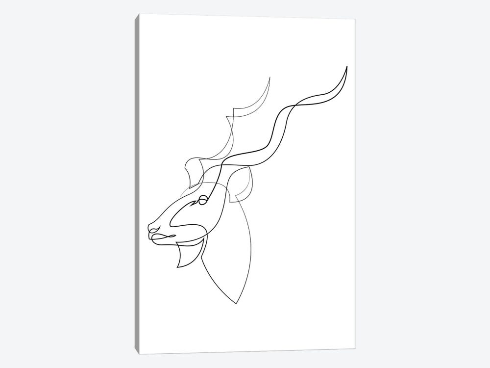Linear Greater Kudu by Addillum 1-piece Canvas Print
