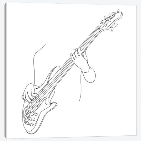Groovy - One Line Guitar Player Canvas Print #AUM215} by Addillum Canvas Print