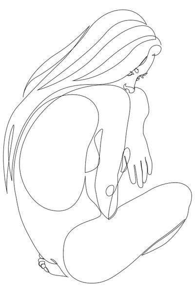 1406 T 23 - One Line Figure by Addillum multi panel art