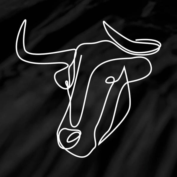 Bulls: Bull Natural Square by Addillum