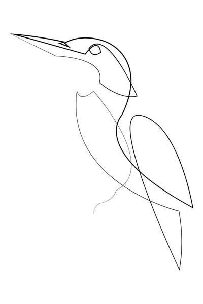 Kingfisher - One Line Bird