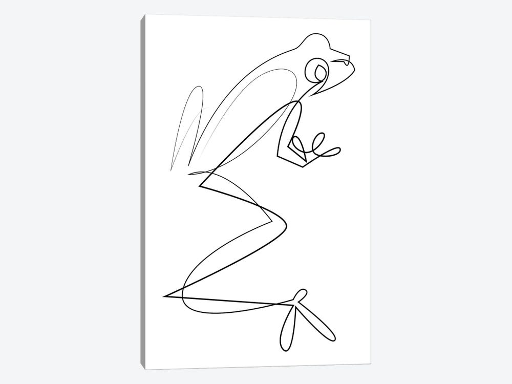 Arboreal - One Line Frog by Addillum 1-piece Canvas Print