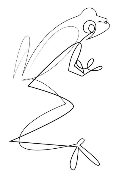 Frogs: Arboreal - One Line Frog by Addillum