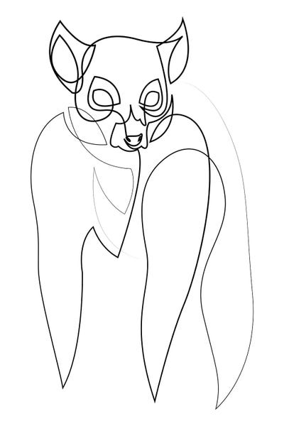 Lemurs: Nightsight - Lemur One Line by Addillum
