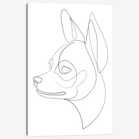 Chihuahua - One Line Dog Canvas Print #AUM227} by Addillum Canvas Art