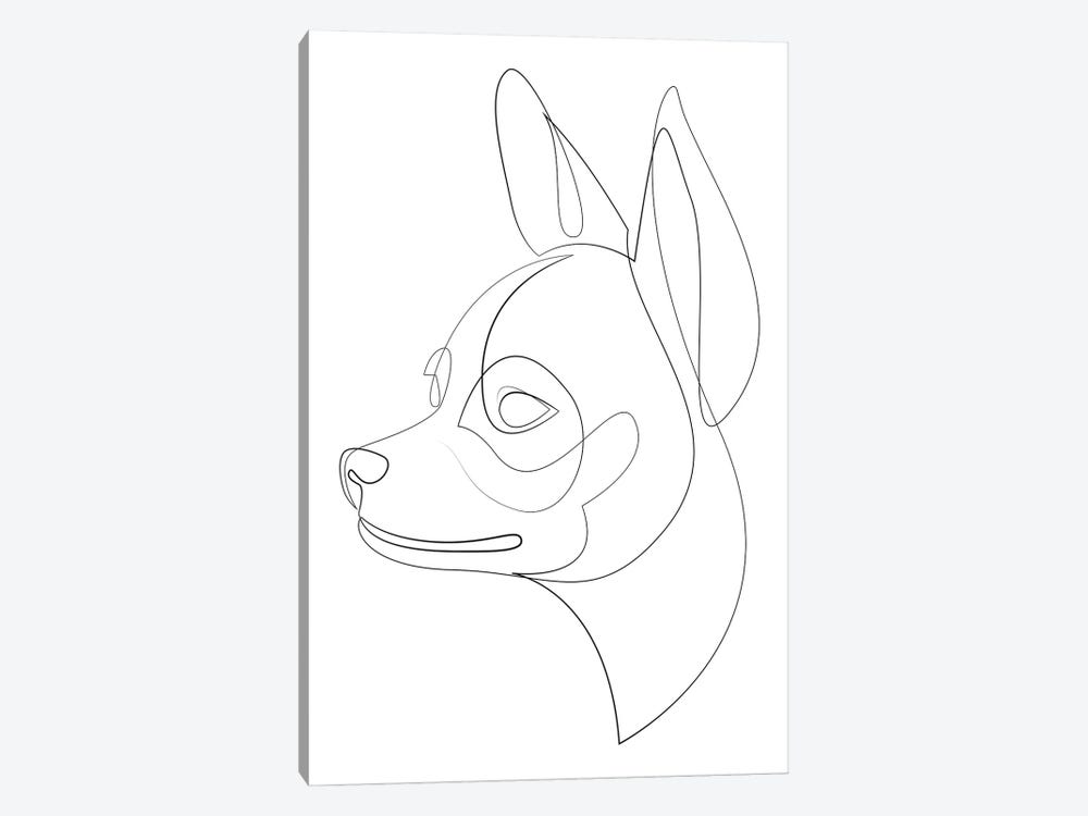 Chihuahua - One Line Dog by Addillum 1-piece Canvas Art