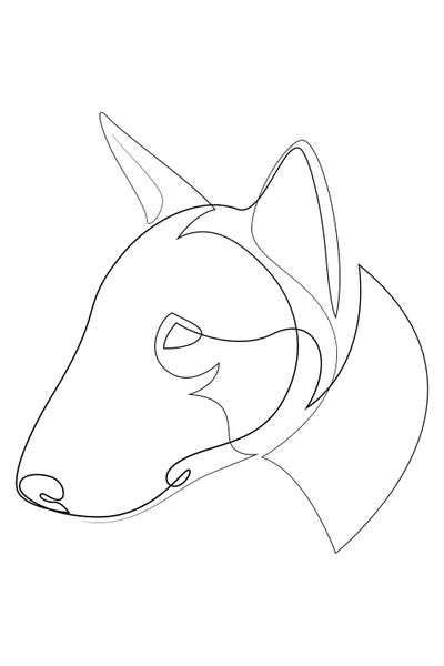 Bull Terriers: Bull Terrier - One Line by Addillum