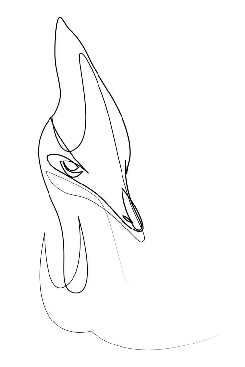 Cassowary - One Line Bird by Addillum wall art