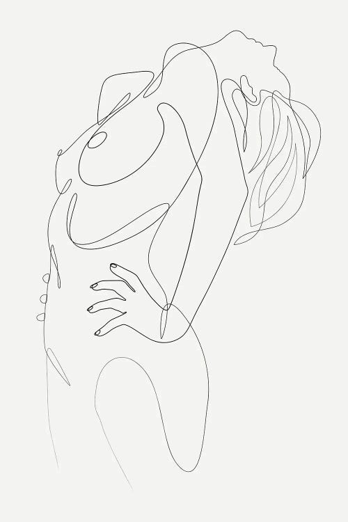 Line Nude - A2516 by Addillum wall art