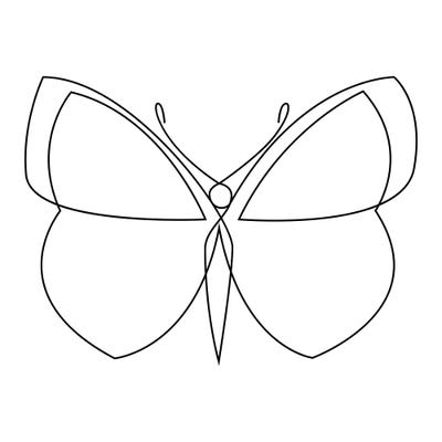 Butterfly XIX LB2 - Continuous Line by Addillum multi panel art