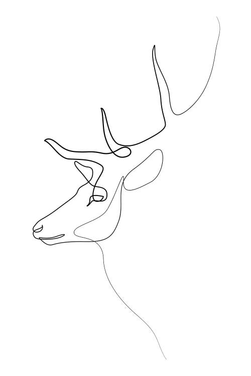 Wanderer - One Line Deer