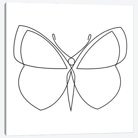 Butterfly XIX LB2 - Continuous Line Canvas Print #AUM25} by Addillum Canvas Artwork