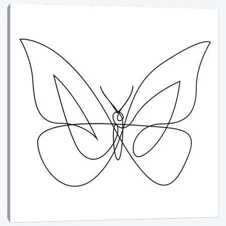Butterfly XIX LB4 - Continuous Line Canvas Print #AUM27} by Addillum Canvas Wall Art