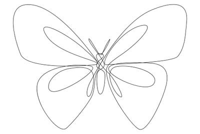 Butterfly S - Single Line by Addillum multi panel art