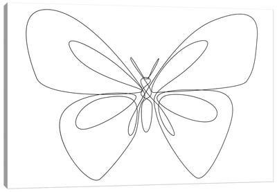 Butterfly S - Single Line Canvas Art Print - Addillum