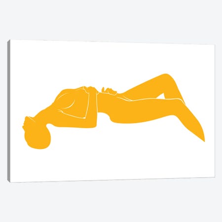 Yellow Nude Canvas Print #AUM29} by Addillum Canvas Print
