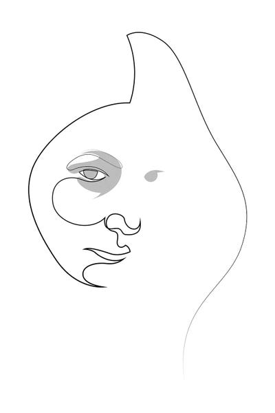 One Line Portrait by Addillum multi panel art