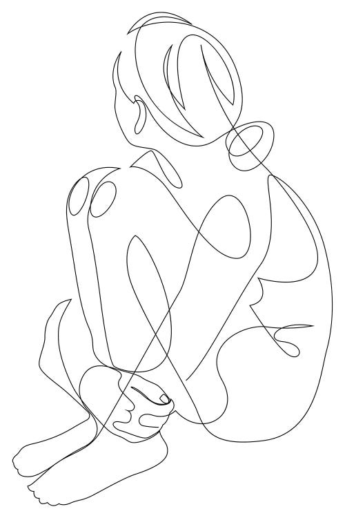 Contemplation - One Line Nude