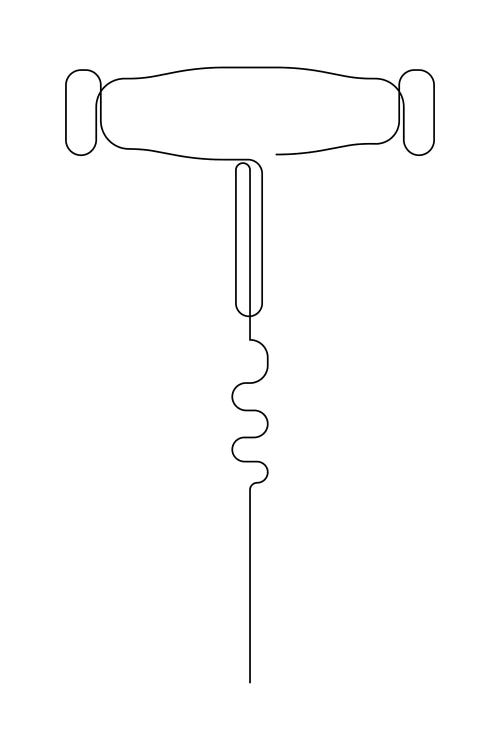 Corkscrew - Wine Equipment - One Line