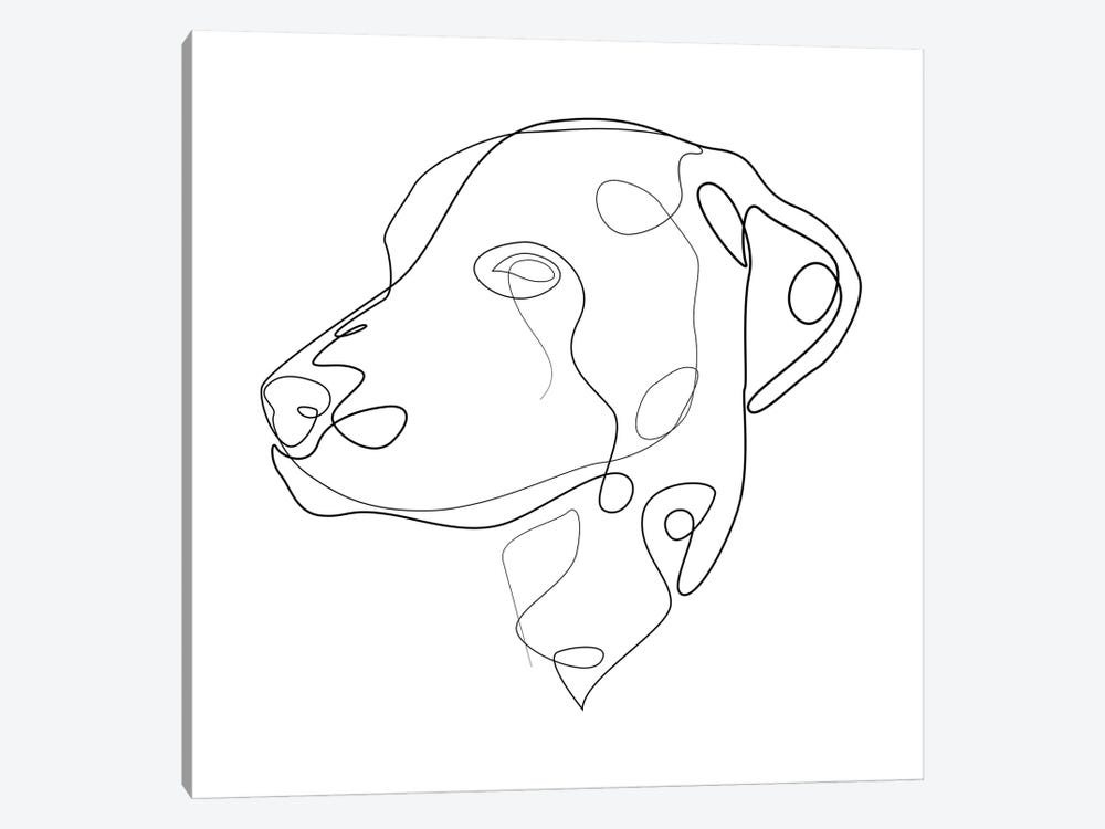Dalmatian - One Line Dog by Addillum 1-piece Art Print
