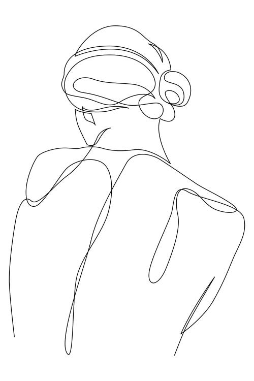 Detached - Continuous Line Art by Addillum wall art