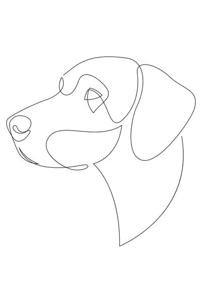 Deutsch Kurzhaar - GSP - One Line Dog by Addillum framed wall art