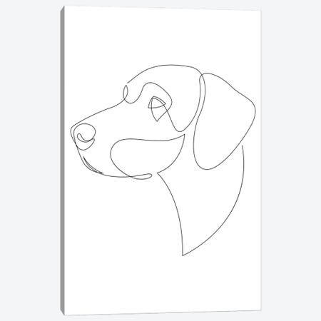 Deutsch Kurzhaar - GSP - One Line Dog Canvas Print #AUM42} by Addillum Art Print