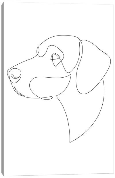 Deutsch Kurzhaar - GSP - One Line Dog Canvas Art Print - German Shorthaired Pointers