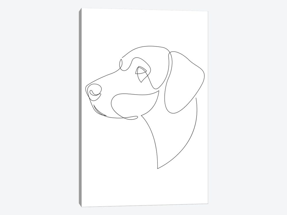Deutsch Kurzhaar - GSP - One Line Dog by Addillum 1-piece Canvas Print
