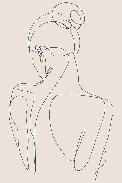Bathroom Nudes: Dissol - One Line Art - Pastel by Addillum