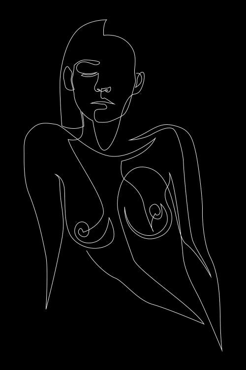 Nude Black - One Line