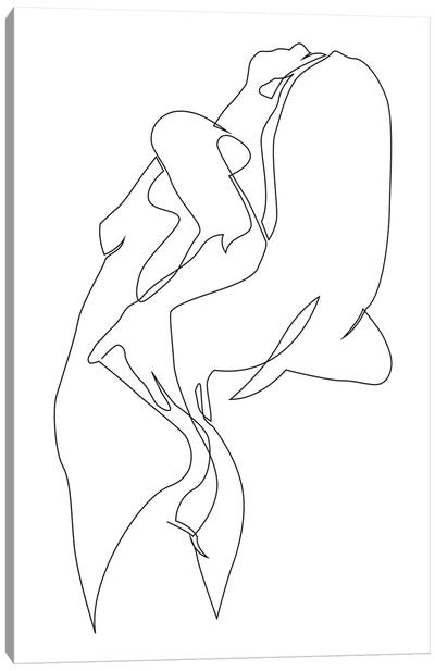 Nude - One Line Canvas Art Print - Addillum