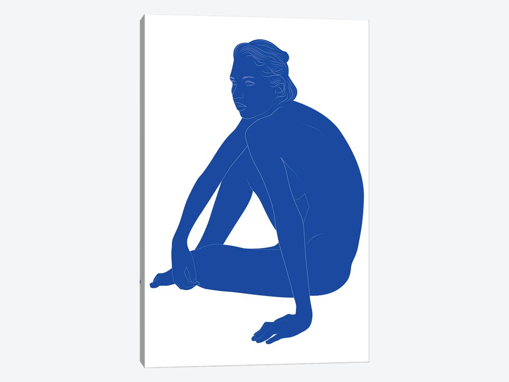 Blue Nude by Addillum 1-piece Canvas Art Print
