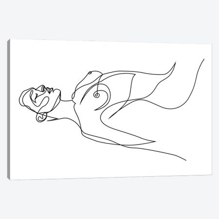 Nude - One Line Canvas Print #AUM57} by Addillum Canvas Print
