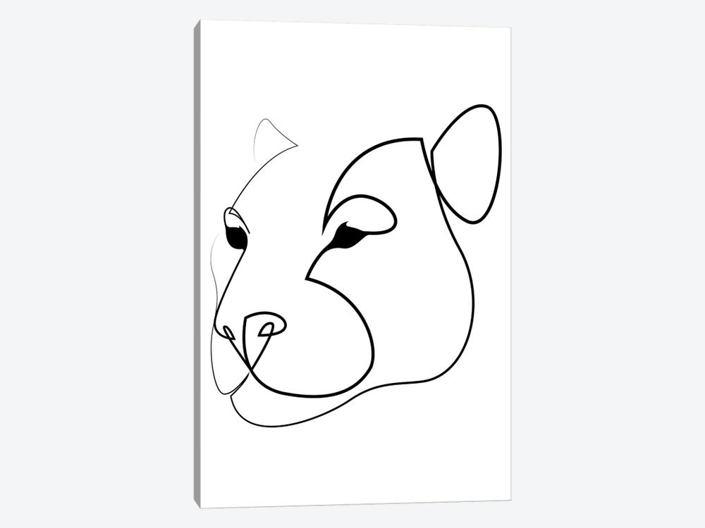 One Line Panther by Addillum 1-piece Canvas Wall Art
