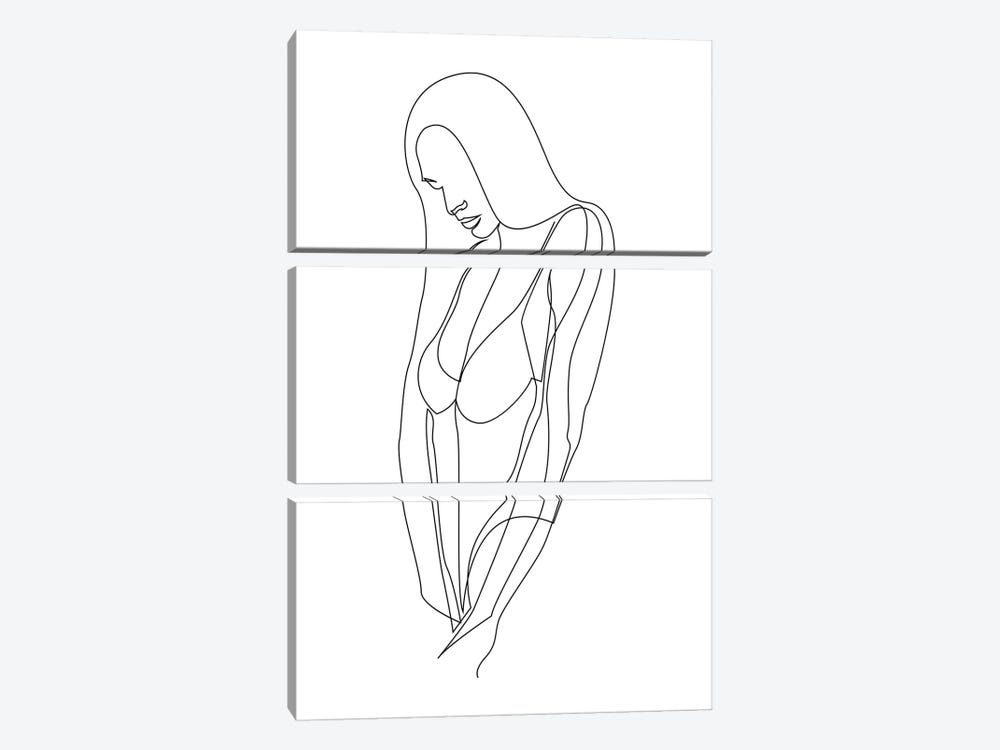 Erotic - One Line by Addillum 3-piece Art Print