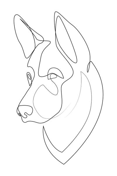 Addillum: German Shepherd - One Line by Addillum