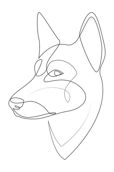 Addillum: German Shepherd II - One Line by Addillum