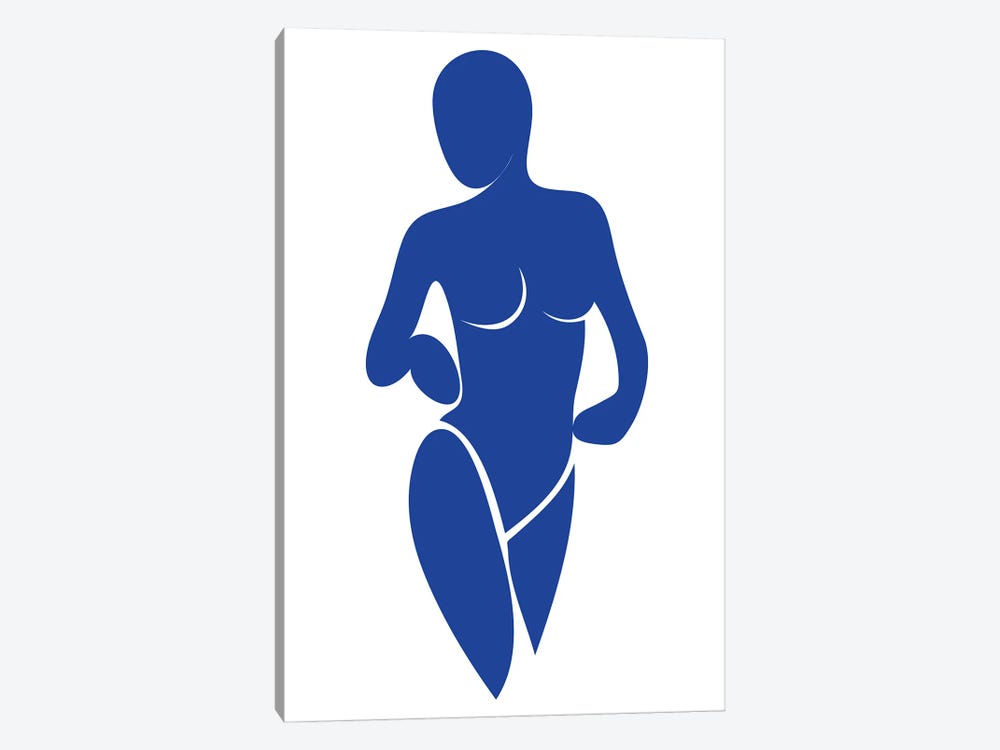 Abstract Nude In Blue by Addillum 1-piece Art Print