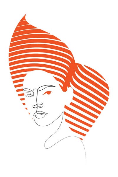 Hornet Girl - One Line by Addillum multi panel art